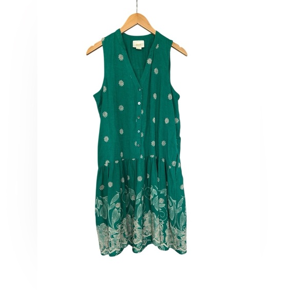 Maeve for Anthropologie Green Pippa Swing Dress - Picture 5 of 12